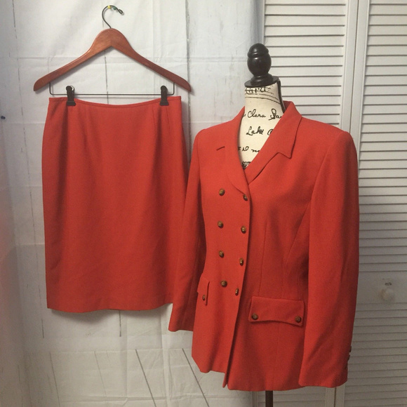 Kasper Jackets & Blazers - pencil skirt Suit Set Blazer red-orange 10